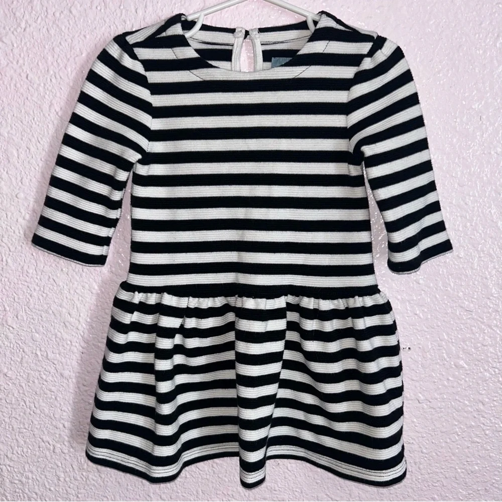 GAP Black and White Striped Kids Dress